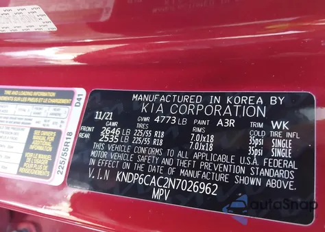 2022 Kia Sportage Nightfall Edition z USA, uszkodzony, nr VIN KNDP6CAC2N7026962